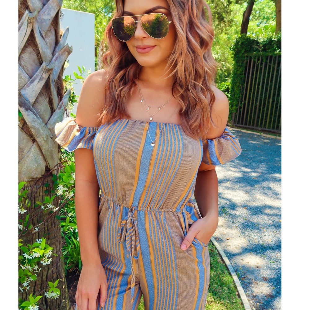 Striped jumpsuit